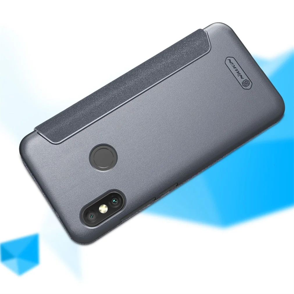 Чехол для Xiaomi Mi A2 Lite, глобальная версия, чехол для Xiaomi Mi A2 Lite, серия Nillkin Sparkle, Жесткий Чехол из искусственной кожи с откидной крышкой
