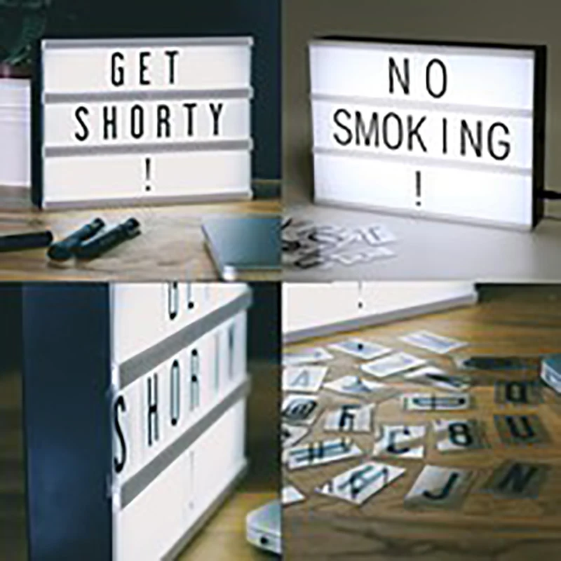 84/126 шт. кинематографический светильник тбокс Сменные буквы цифры знаки черный