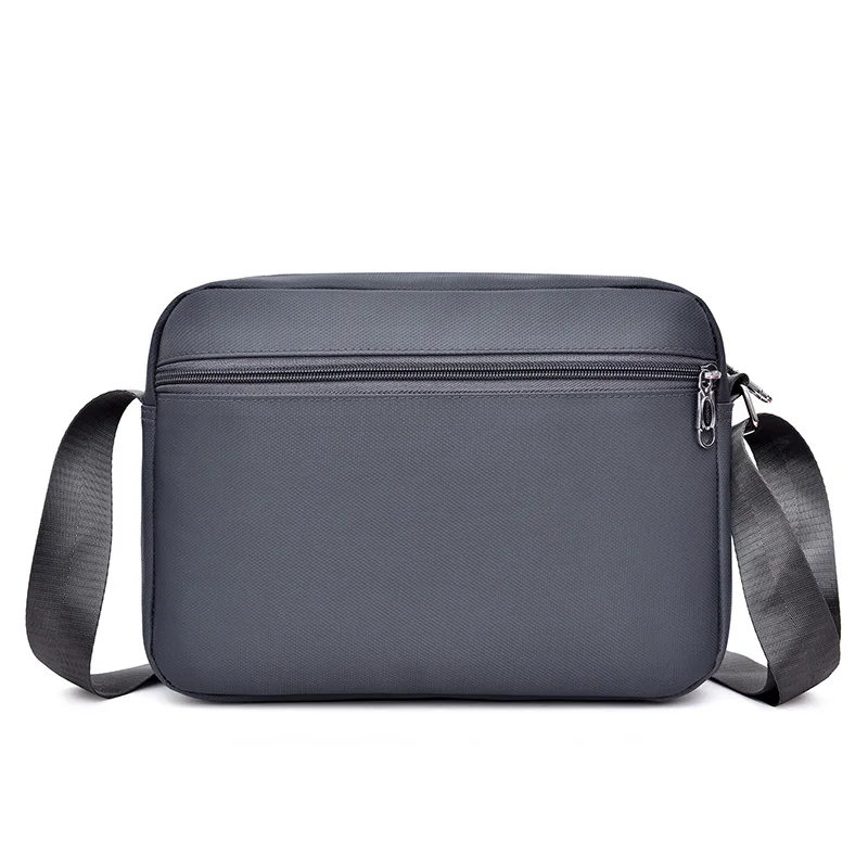 Casual Men's Shoulder Bag Nylon Waterproof Simple Daily Mobile Phone Outdoor Riding Messenger Wallet Card Black Gray |