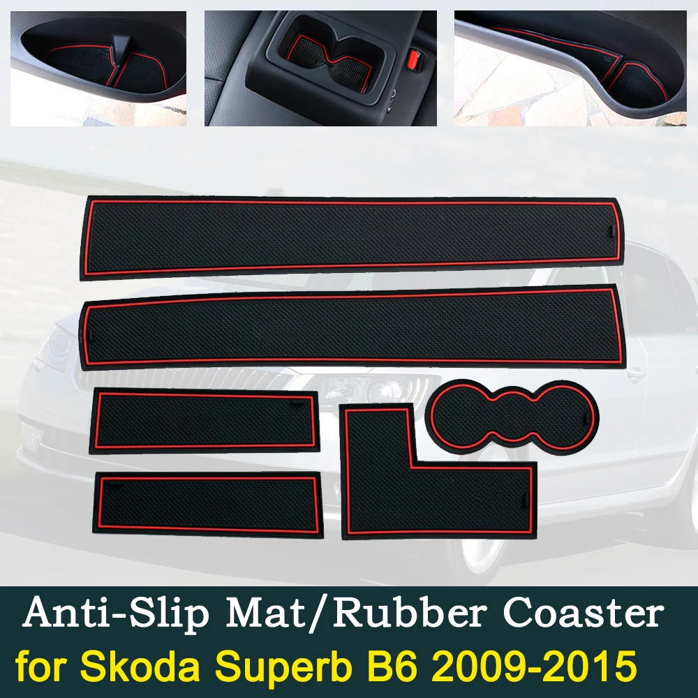 Противоскользящая подушка на дверцу для Skoda Superb 2 B6 2009 ~ 2015 2010 2011 2012 2013 2014 MK2 Comib Groove