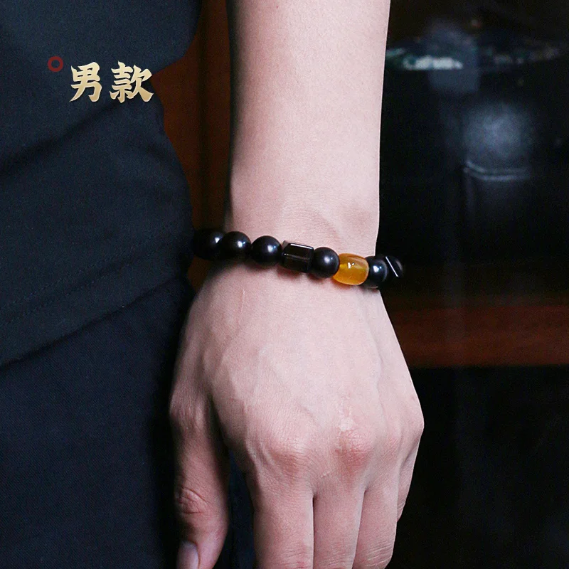 Браслет-талисман женский и мужской из красного сандалового дерева с маленькими