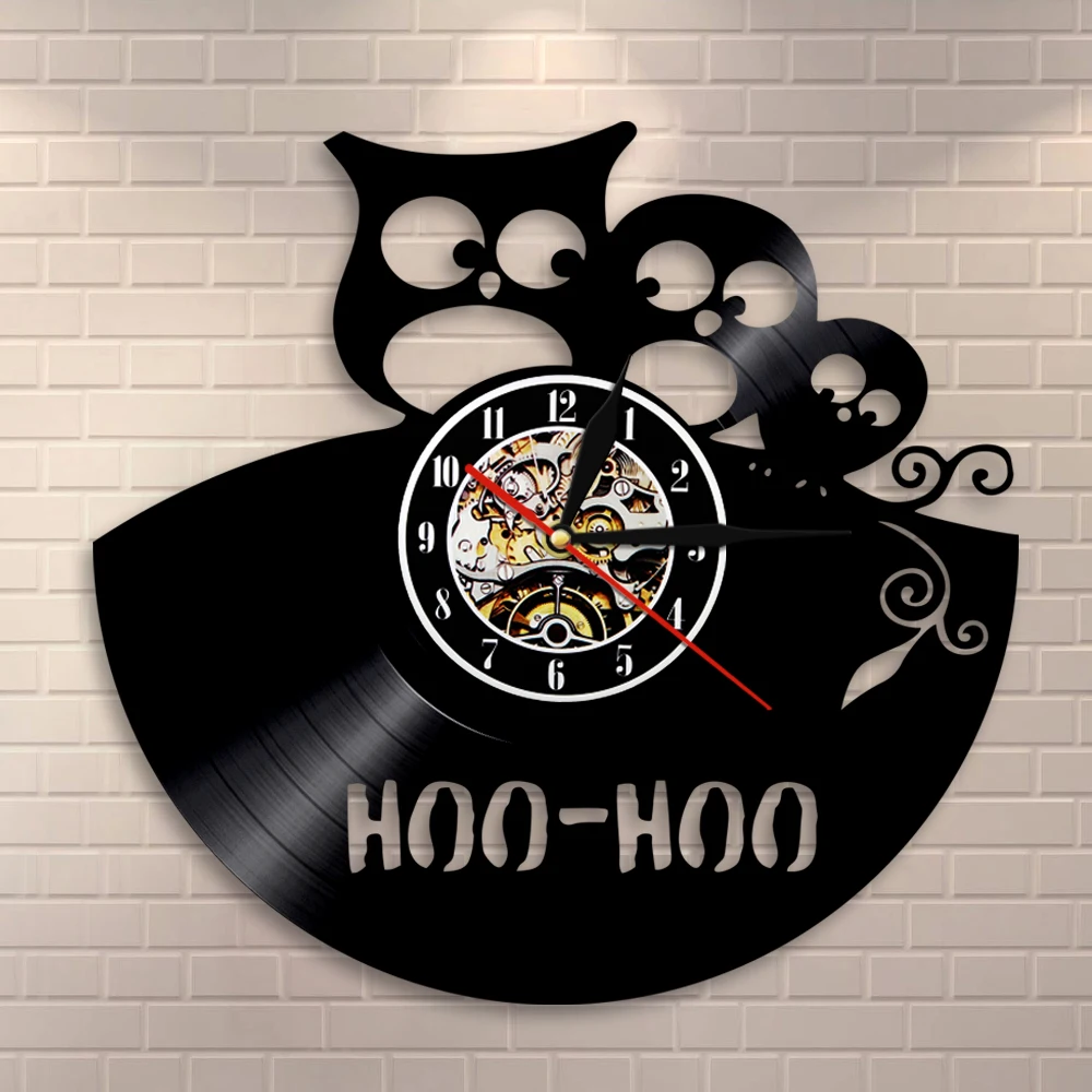 Настенные часы Hoo Baby Owl декоративные для детской комнаты из винила настенные с