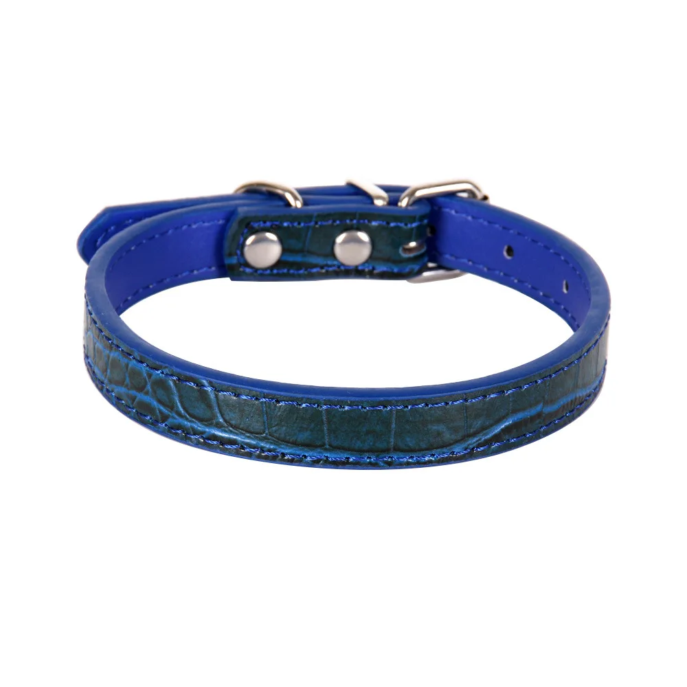 Ошейник для собак из искусственной кожи под крокодиловую кожу регулируемый с
