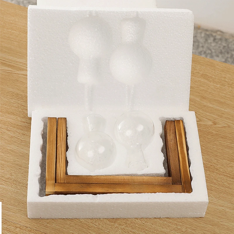 Terrarium Hydroponic Planter Vase Holder Wooden Frame Decoratio Glass Table Plant Bonsai Decor Flower Pots For Home | Дом и сад