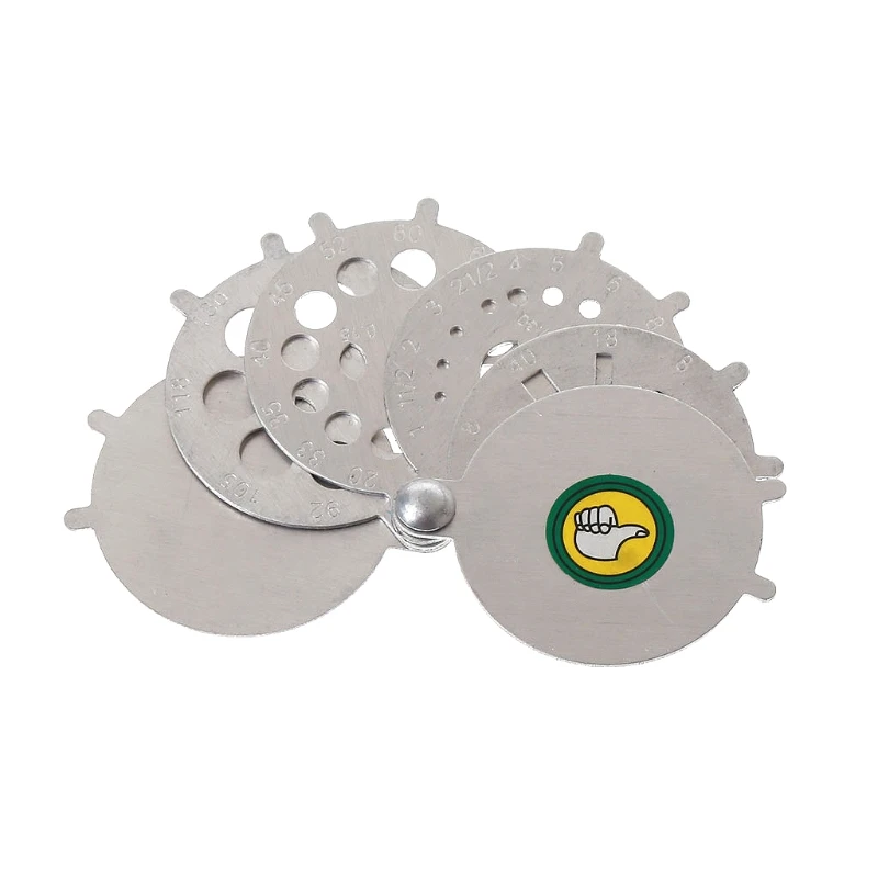 

Aluminum Folding Fan Diamond Karat Gemstone Mounting Gauge Measuring Carat Millimeters Gemologist Bead Jewelry Tools