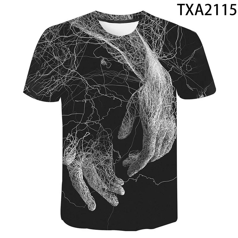 

Футболка женская с забавным 3D-принтом, Повседневная модная рубашка с коротким рукавом и круглым вырезом, одежда для детей, лето