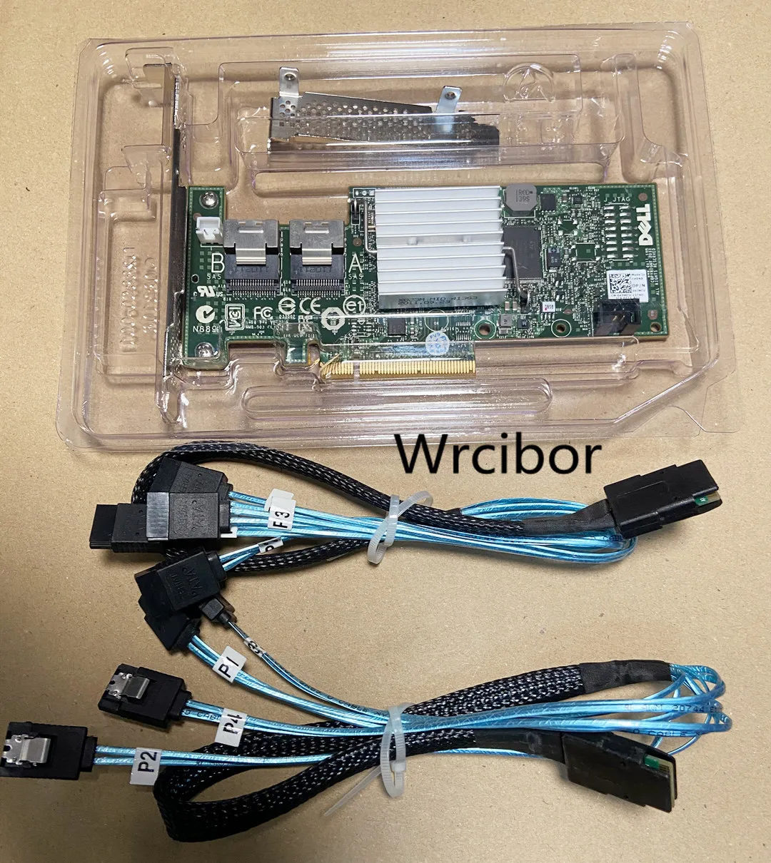

Used original Dell H200 PERC SAS SATA 6Gb PCI-e 8-Port Raid Controller+SFF-8087 to (4) 7-Pin SATA cables