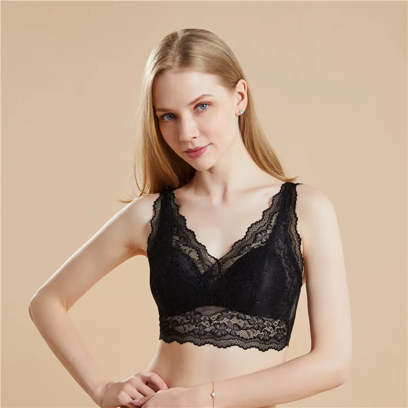 Flame of dream Silk Back Bra Lace Sexy  Underwear Silk Bra 21-951