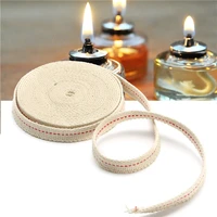 12 15 foot white flat cotton alcohol wick for glass oil lamps and lanterns