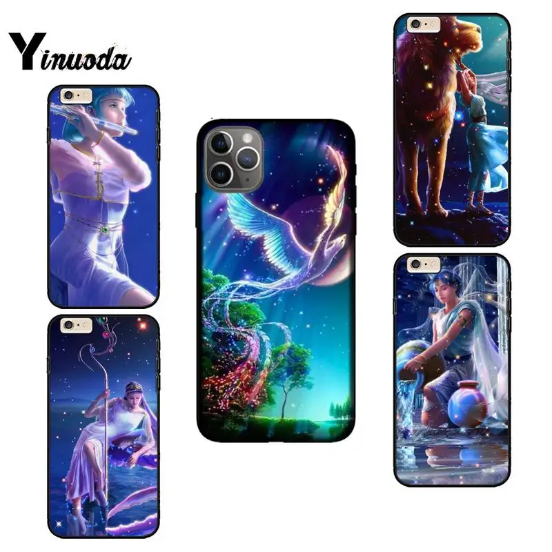 Чехол Yinuoda для телефона с китайскими знаками Зодиака iPhone 12 8 7 6 6S Plus X XS MAX 5 5S SE XR 11 pro