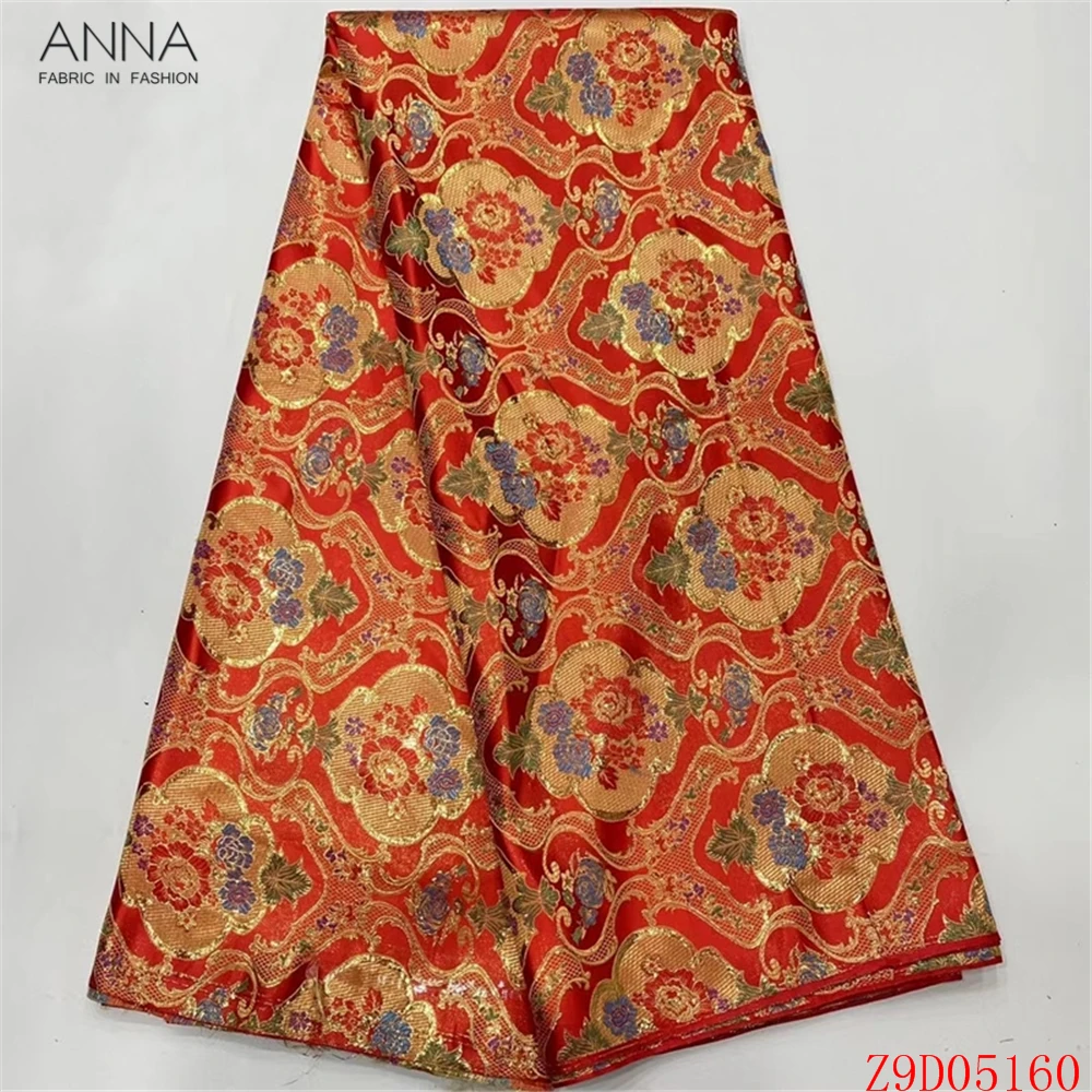

Anna embroidery with jacquard weave brocade lace fabric 2021 high quality nigerian laces 5 yards beauty french net for sewing