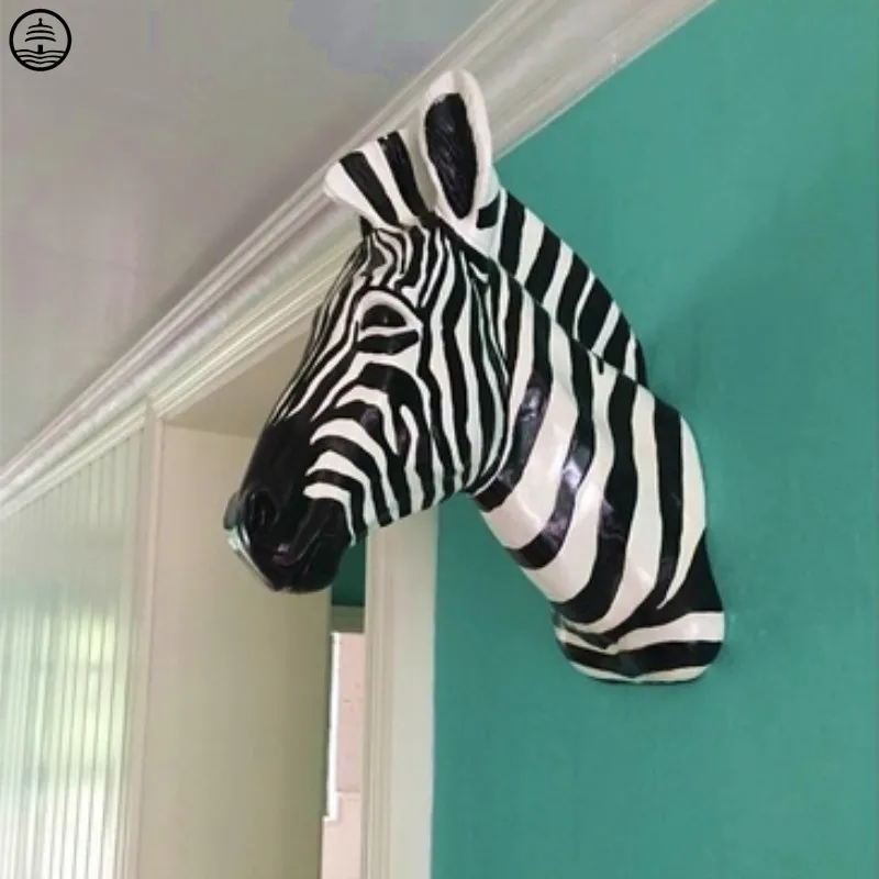 Настенный декор статуэтка с головой зебры в скандинавском стиле Декоративная