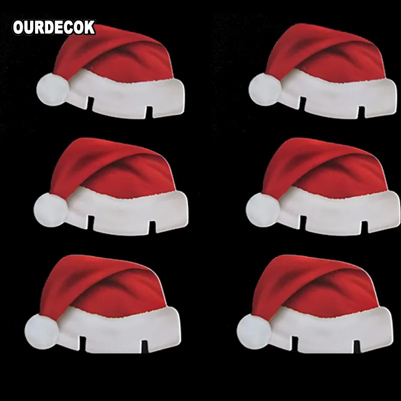 10 шт./лот рождественские украшения шапки шампанское стеклянное украшение картон