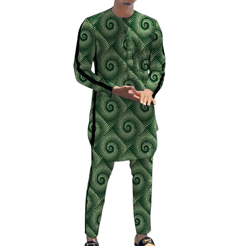 

Black strip patchwork design men suits senator style outfits African fashion male garments custom wedding party clothing for man