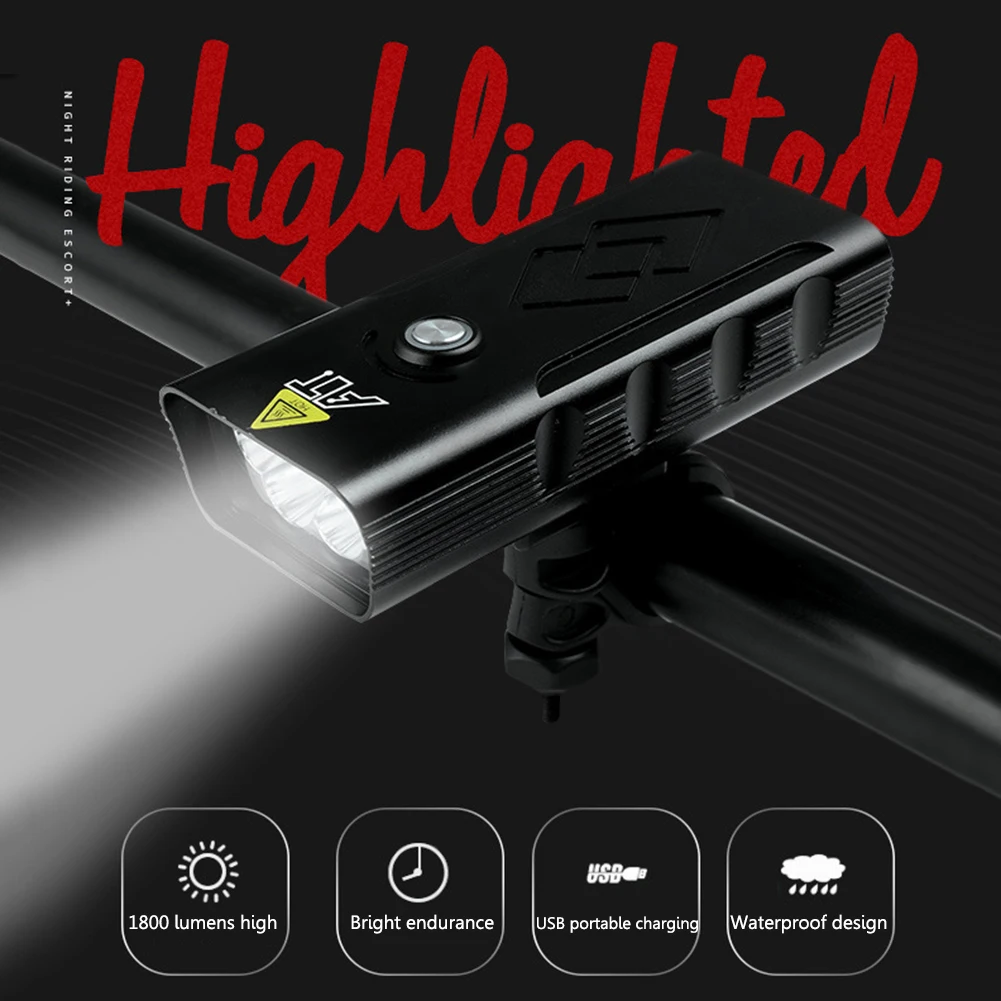 

5xT6 Beads Bike Headlight USB Rechargeable Waterproof Bicycle Front Lights Flashlight For Light Front Cycling MTB Road Headlight