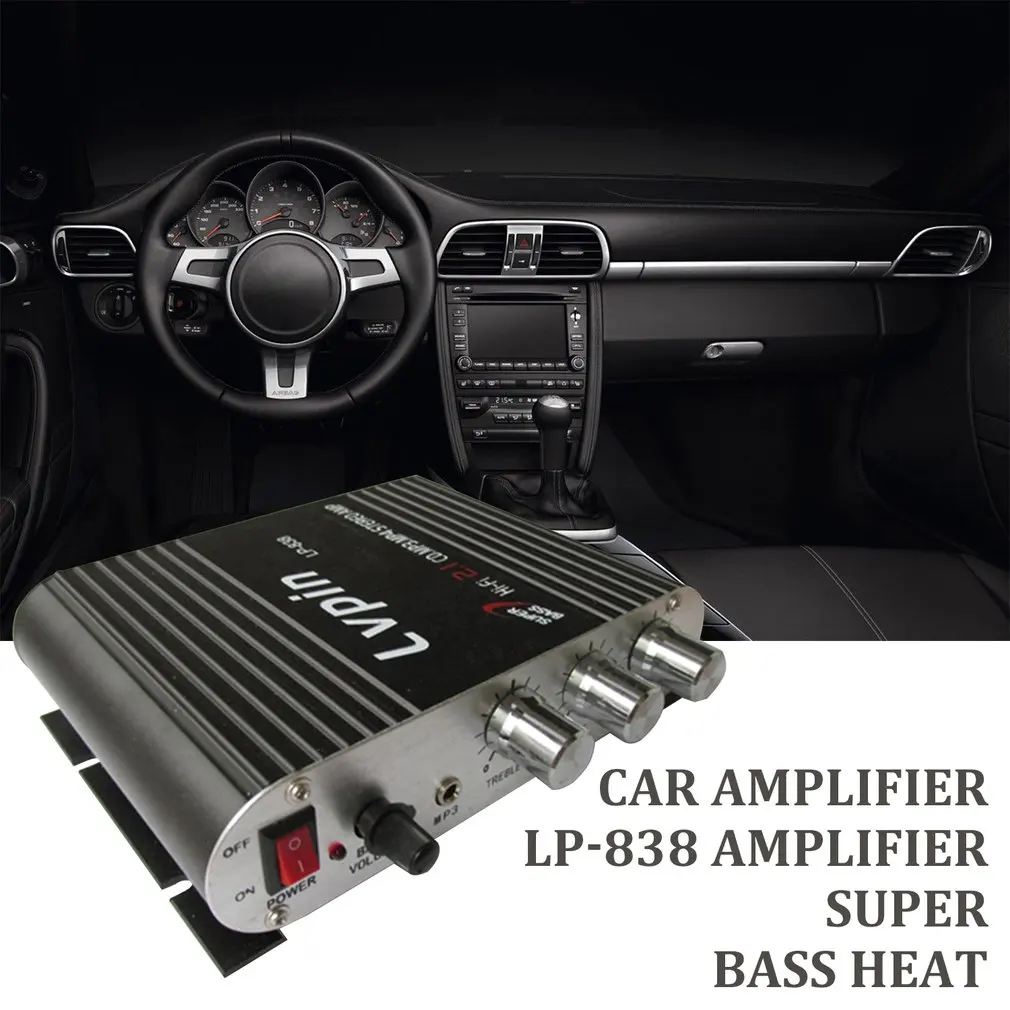 Lepy LP 838 усилитель мощности для автомобиля Hi Fi 2 1 MP3 радио аудио стерео басовый