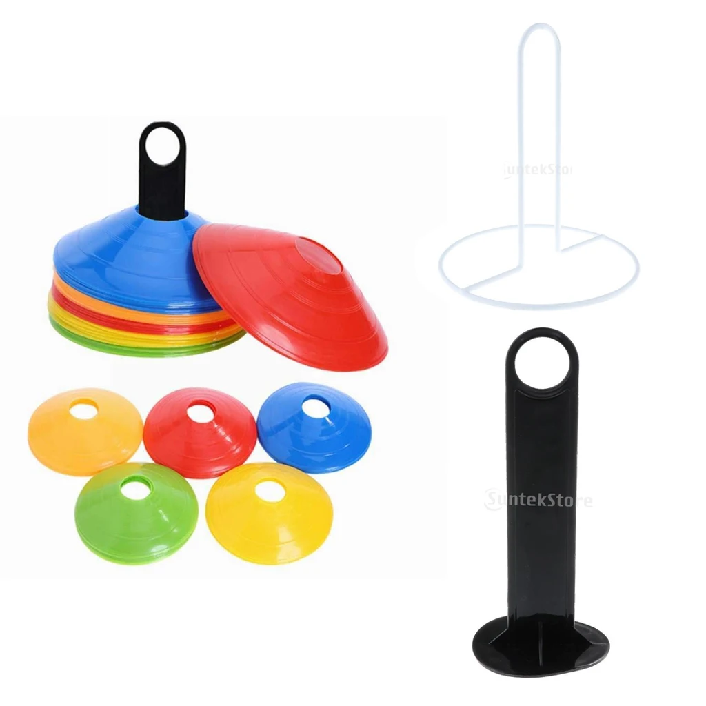 

Durable Agility Cone Disc Field Markers Free Rack Football Accessary, Good