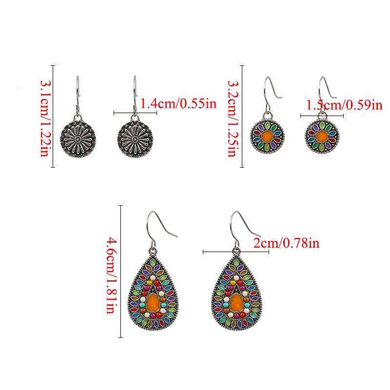 

Fashion Bohemian Blue Natural Stone Dreamcatcher Leaf Tassel Drop Dangle Earrings Set for Women Girl Ethnic Earring Jewelry