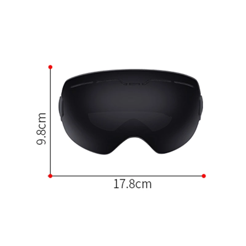 

Ski Goggles Detachable Anti Fog UV400 Wide View Lens Big Glasses Skiing Snowboard Snowmobile Skate Eyewear