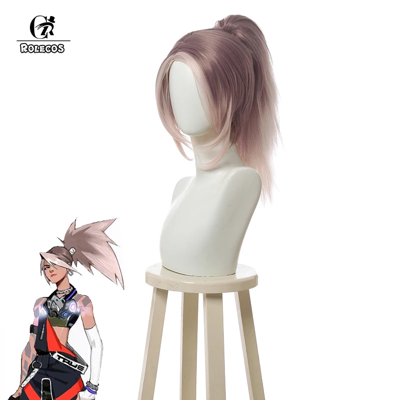 Парик для косплея ROLECOS Game костюм LOL Akali Sexy Nurse V синтетические волосы лол женские