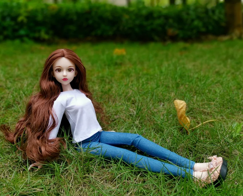 Хлопковые рубашки и топ для куклы 1/4 BJD аксессуары футболка с длинными рукавами DIY