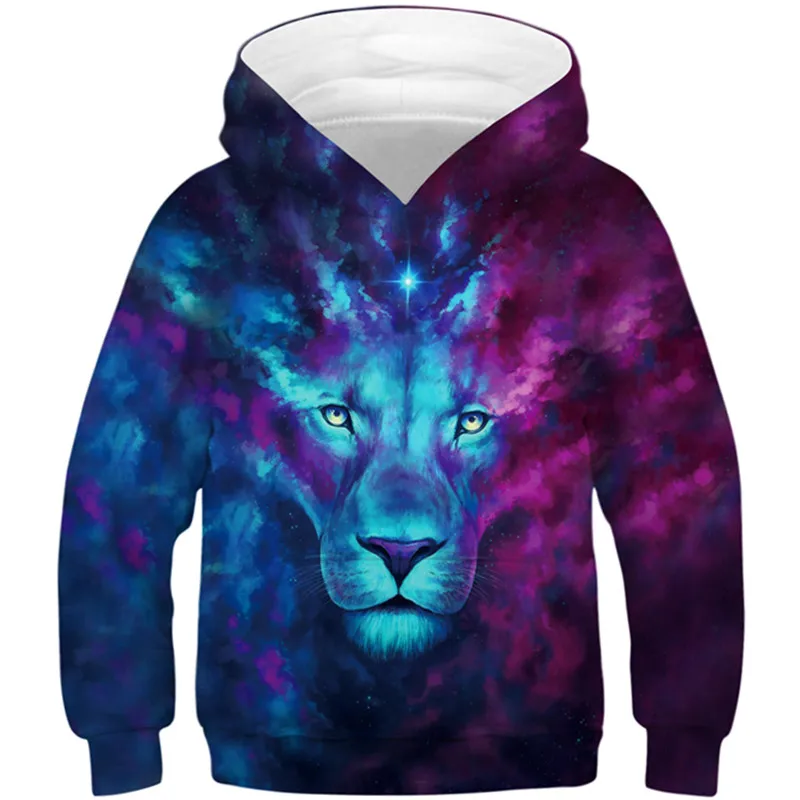 Детский свитшот в стиле Харадзюку худи с 3D рисунком красочный изображением