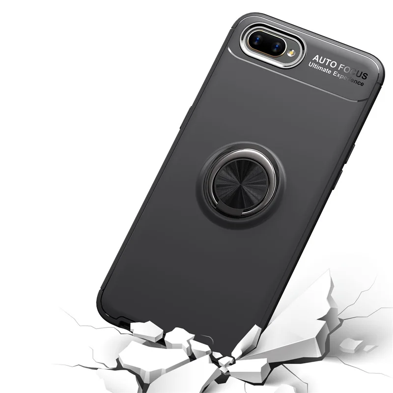 Для OPPO A1k Realme C2 чехол Невидимый Кронштейн Крышка для OPPO Realme C2 A1k кольцо Пряжка мягкий силиконовый корпус Fundas Coque