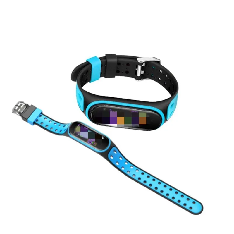 

Mi Band 5 strap smart watch Accessories For xiaomi mi band 6 bracelet sport Double breasted straps MiBand 3/4 Silicone Wristband