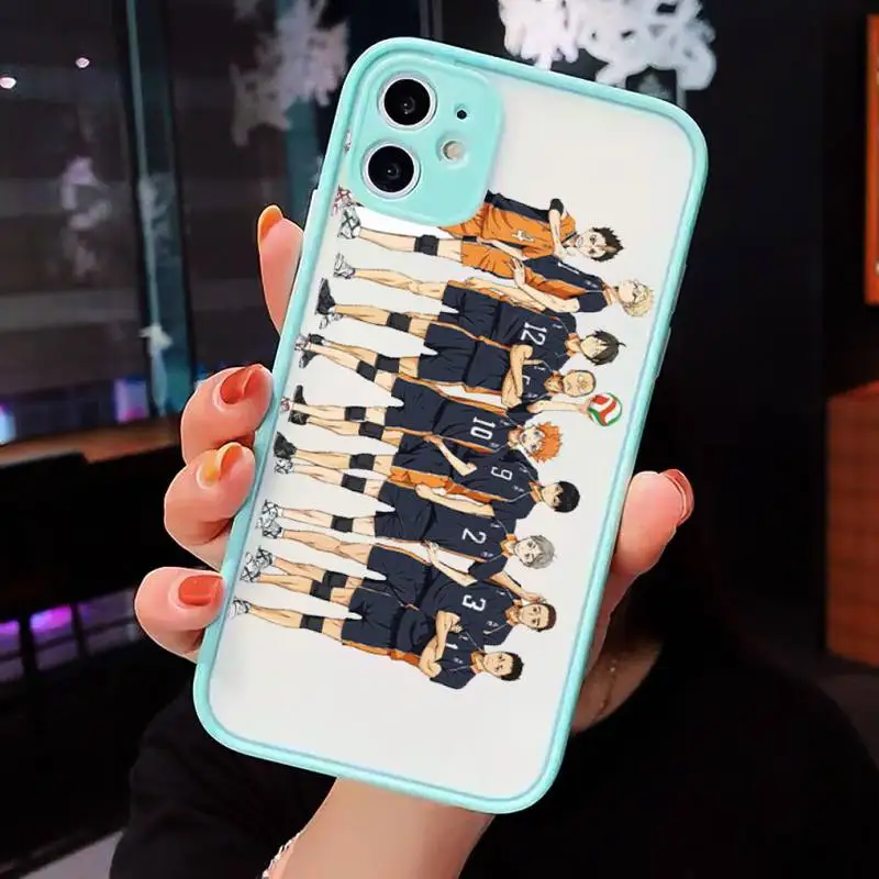 

Haikyuu Hinata attacks cover Phone Cases matte transparent For iphone 7 8 11 12 plus mini x xs xr pro max cover