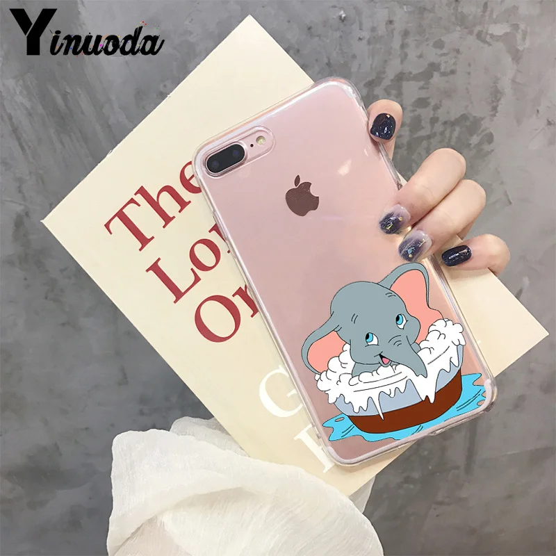 Yinuoda мультфильм слонс большими ушами роскошный качественный чехол для телефона Apple iPhone 8 7 6 6S Plus X XS max 5 5S SE XR чехол