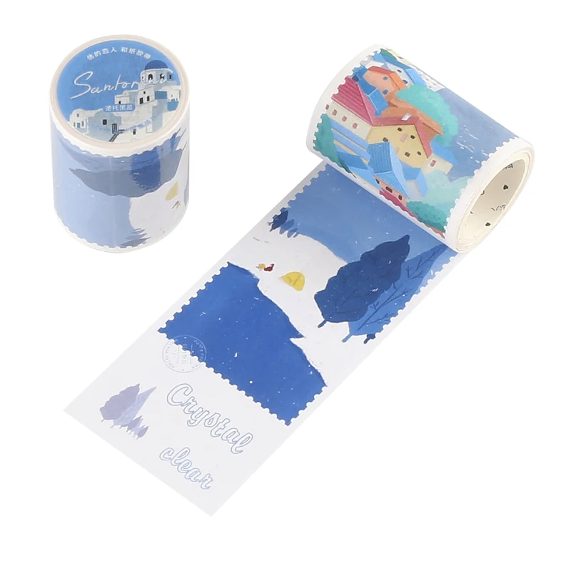 

INS wind wide and long loop ins wind hand account decoration tape literary scenery scene city travel hand account collage tape