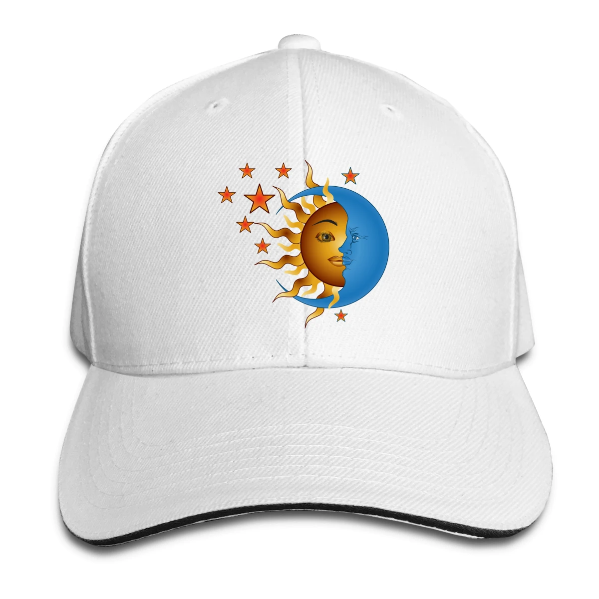 

Sun Moon Stars Graphic Street Fashion Designer T mans womens Fashionable breathable Trucker Hat