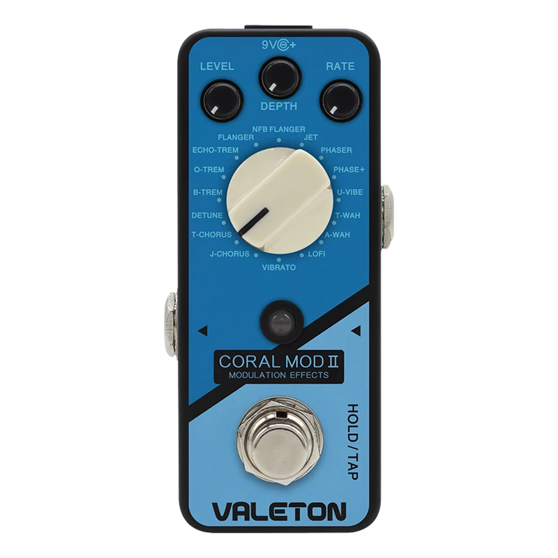 Педаль для гитарных эффектов VALETON CORAL MOD II с 16 эффектами модуляции|Детали и