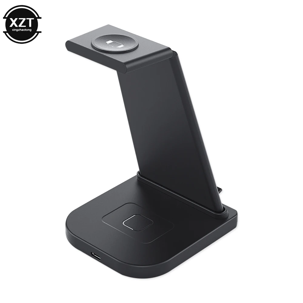 Складная Беспроводная зарядная станция 3 в 1 для iPhone11Pro/Xr/Xs/AirPods гарнитура/iWatch