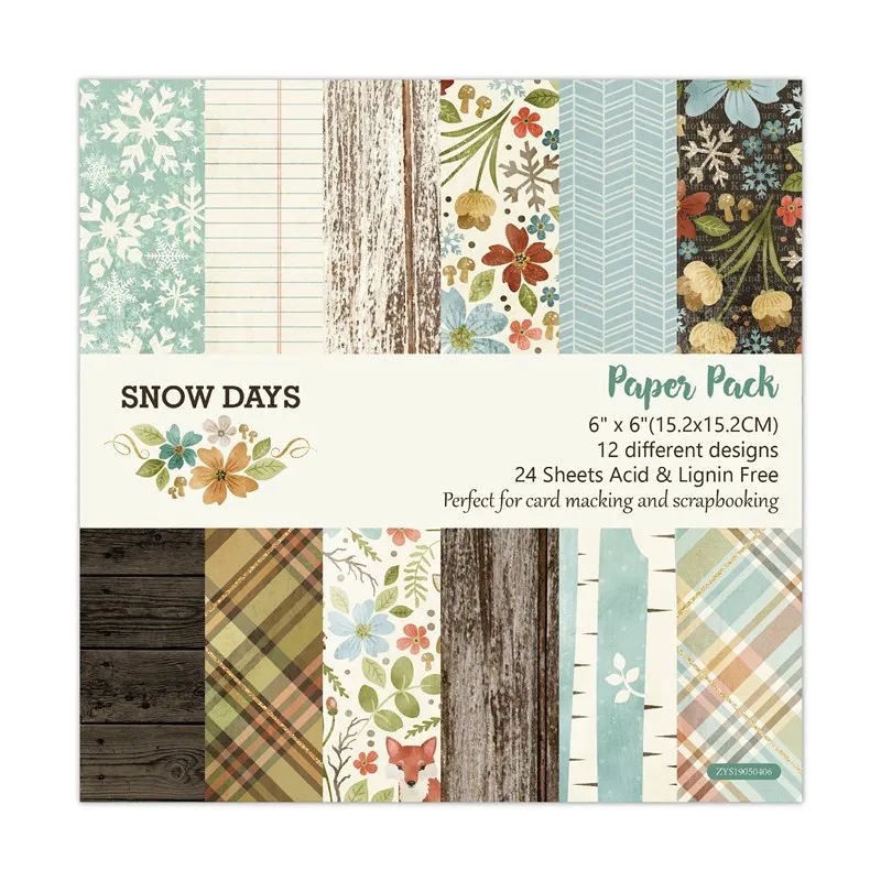 

Декоративная бумага для скрапбукинга, 24 шт./лот