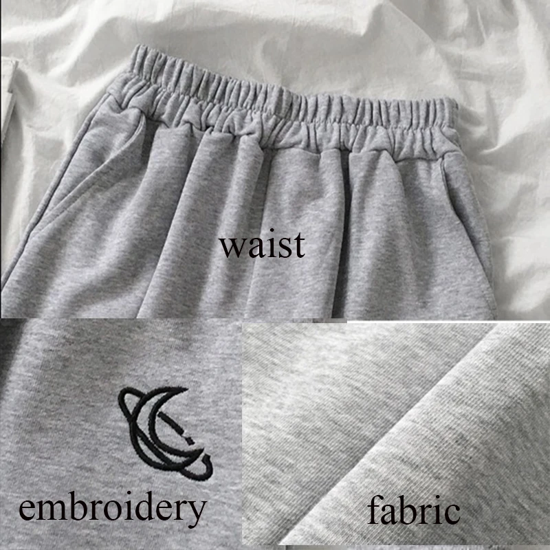 

Shorts Women Embroidery Elasticity Lovely Girls Korean Style Sweet Students Harajuku Colorful Simple Oversize Trousers Female