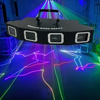 super bright dj stage laser projector 4 lens rgb laser light dmx full color effects lighting for disco bar nightclub dance party