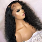 150% парики из человеческих волос со шнуровкой спереди для женщин, натуральные черные кудрявые волосы 13x4, бразильские волосы без повреждений, парик из человеческих волос среднего роста