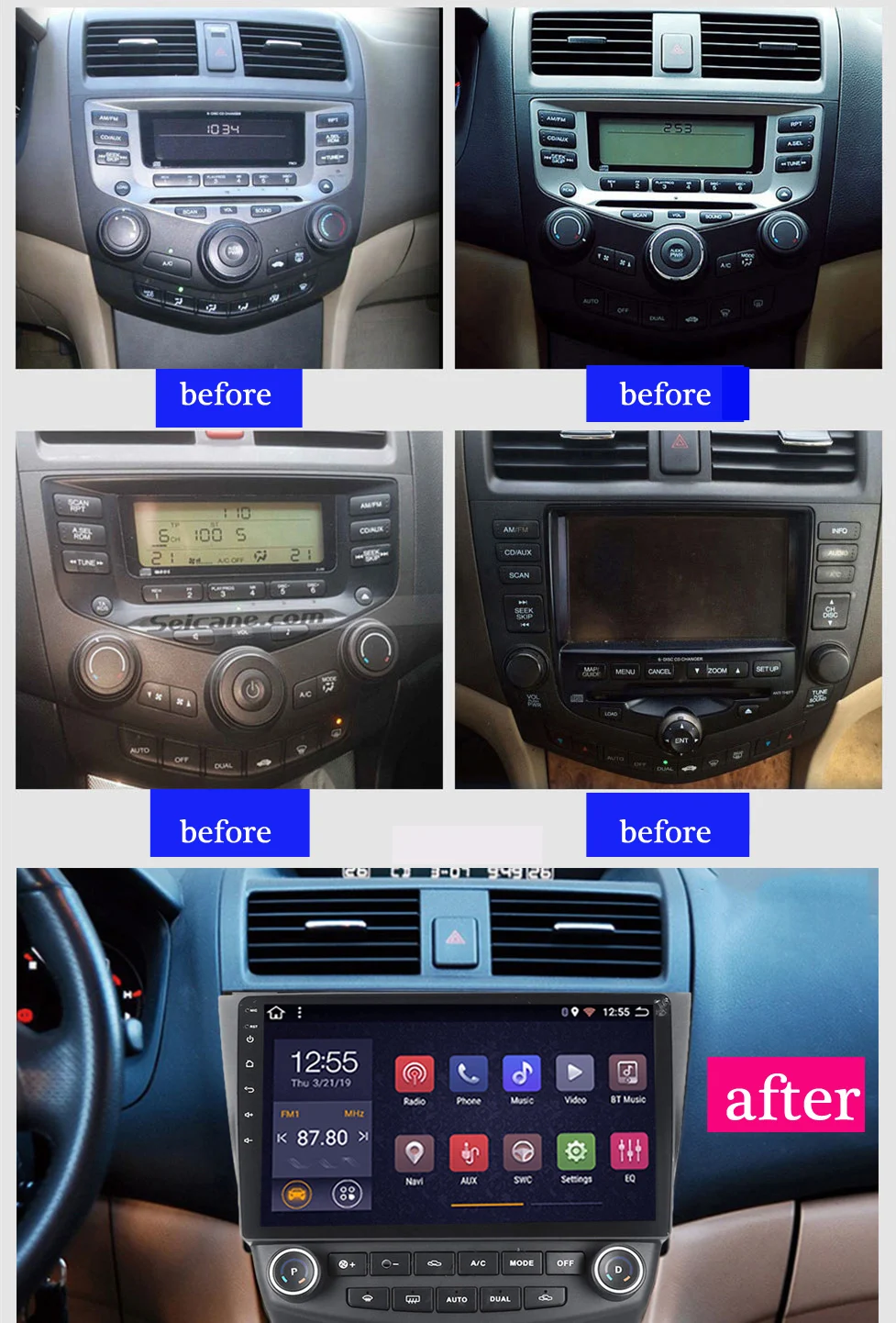 Автомагнитола для Honda Accord 7 2003 2004 2005 2006 2007 2 + 32 ГБ android стерео парктроник |