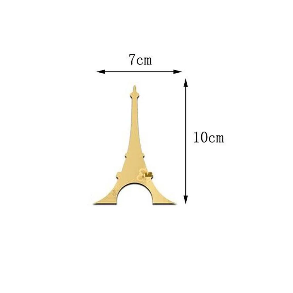 Творческий зеркало Стикеры s с рисунком Эйфелевой башни 12 шт. в упаковке картин