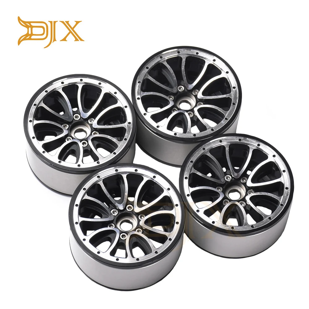 DJX 4 шт. 6 типов спицы 2 дюйма beadlock колесо для 1/10 RC гусеничного автомобиля Axial Wraith SCX10