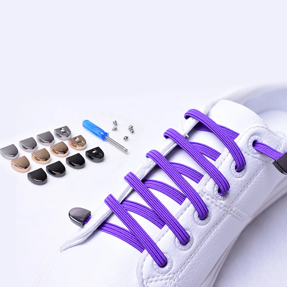 

Elastic No Tie Shoelaces Shoe Laces For Kids and Adult Sneakers Shoelace Quick Lazy Metal Lock Laces Shoe Strings 100cm