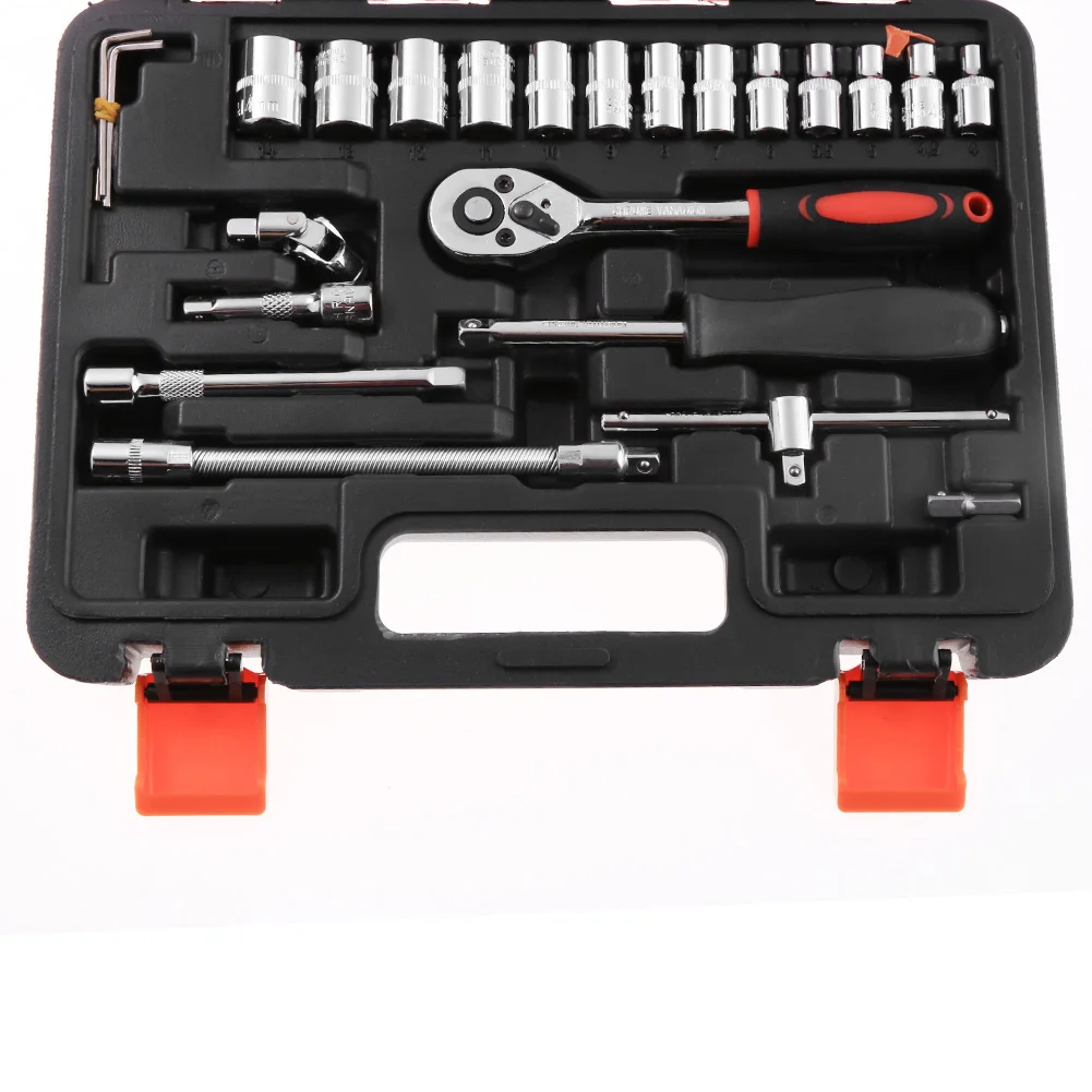 

53pcs Ratchet Wrench Sleeve Set Kit for Car Bicycle Combination Hardware Repair Hand Tools Sleeve Socket Spanner Kit