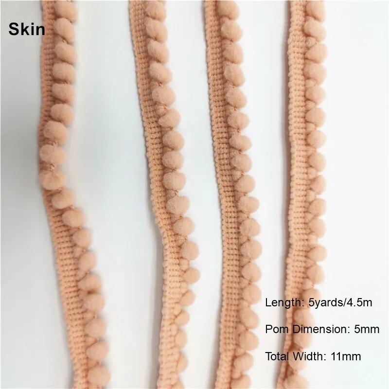 5 ярдов кружевная отделка украшение с помпоном аксессуары для швейной ткани