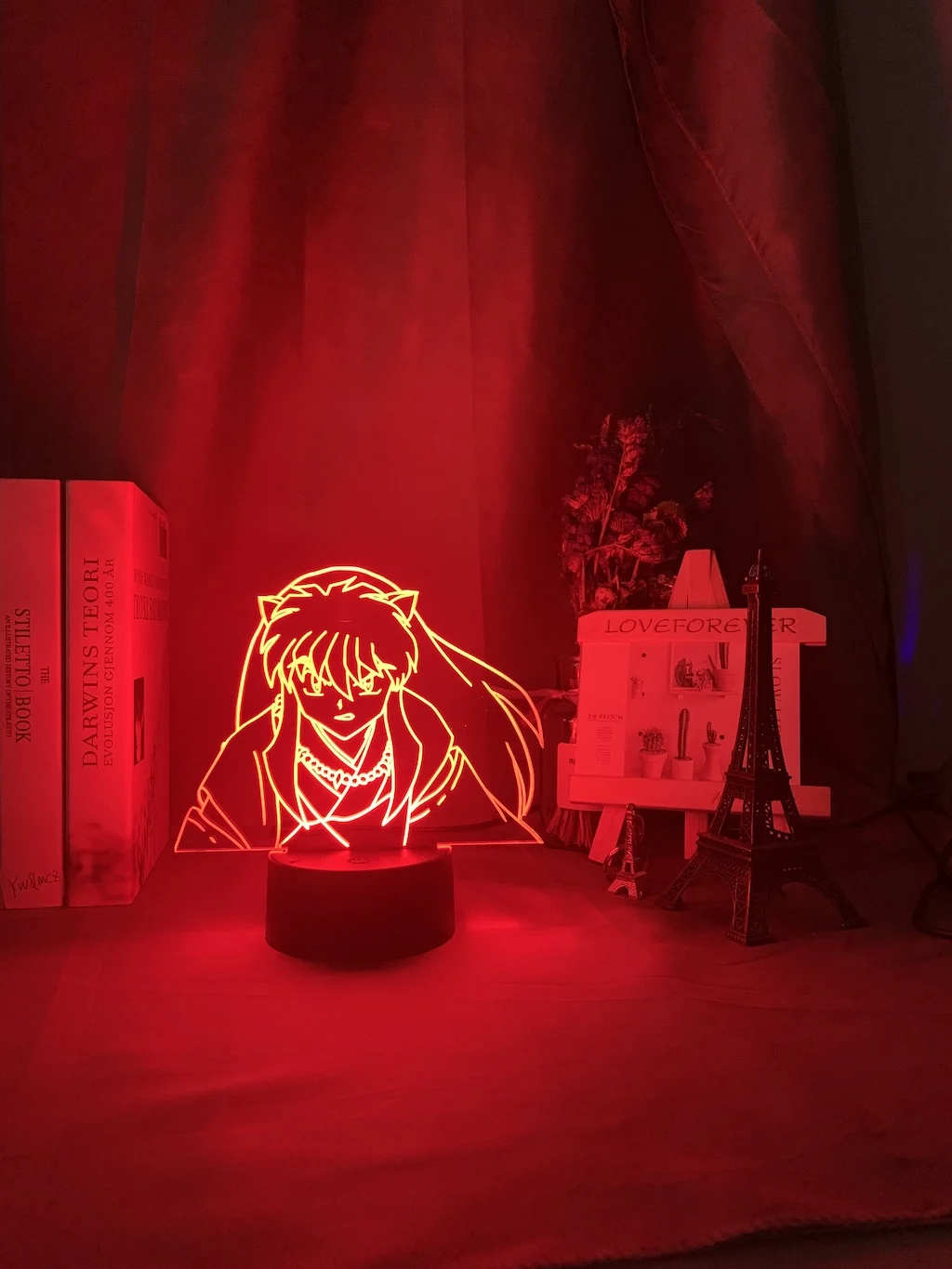 Манга Inuyasha фигурный светодиодный Ночной светильник Настенный для детей Спальня