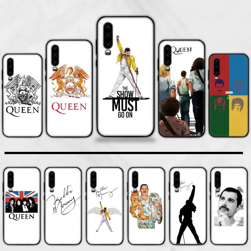 

Rock singer Freddie Mercury Queen Phone Case For Huawei honor Mate P 9 10 20 30 40 Pro 10i 7 8 a x Lite nova 5t