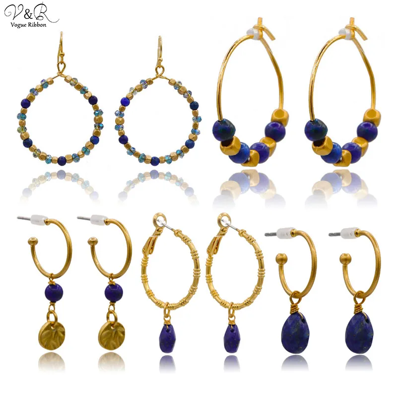 Новинка 2020 модные серьги с полудрагоценными камнями натуральными гранями и