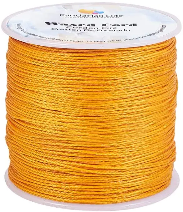 

116 Yards 0.5mm Round Waxed Polyester Cords Thread Beading String Spool for Bracelet Necklace Jewelry Making Macrame Supplies