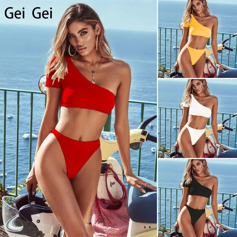 Красный купальник женский сексуальный собранный бикини летний Повседневный