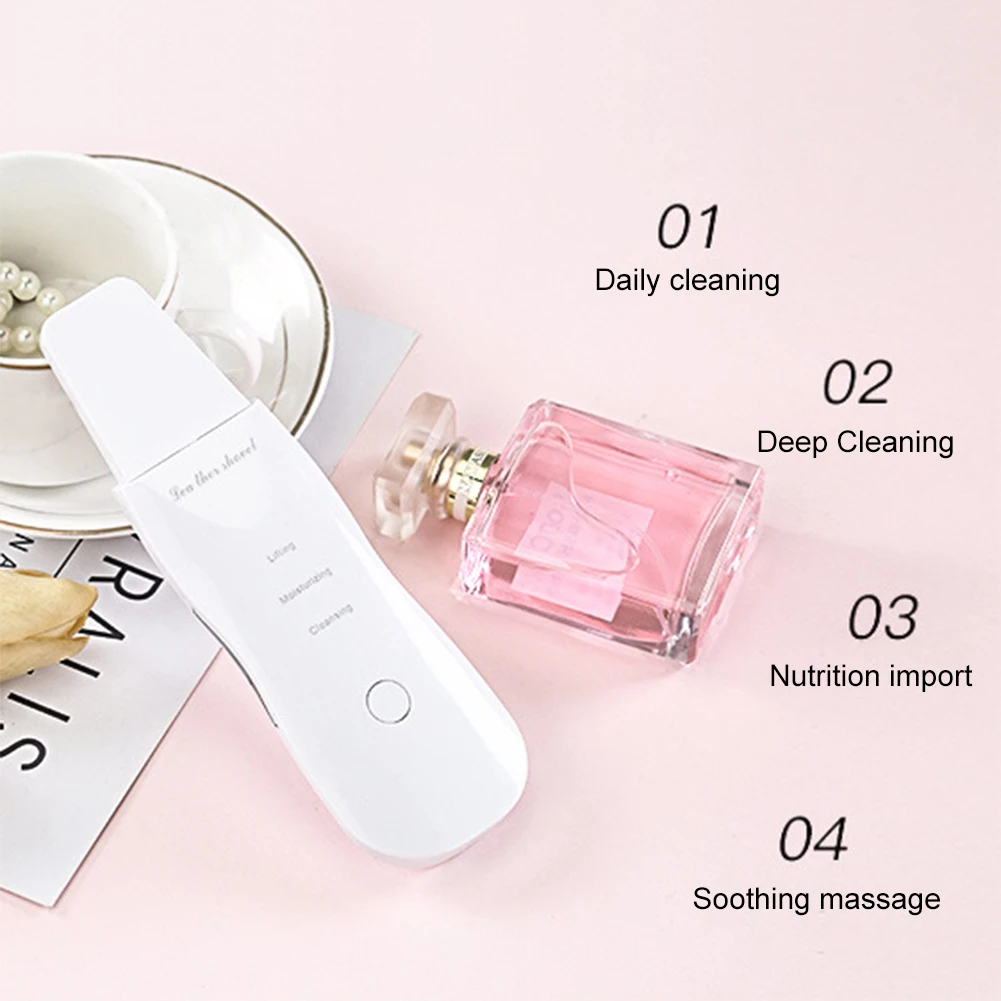 

Ultrasonic Skin Scrubber Deep Face Cleaning Machine Peeling Shovel Facial Pore Cleaner Face Skin Scrubber Lift Machine Skin Care